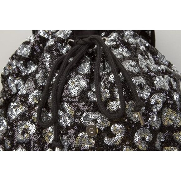 RARE! Limited Ed Victoria's Secret Pink Sequins Black Silver Cheetah BackPack - Picture 6 of 6